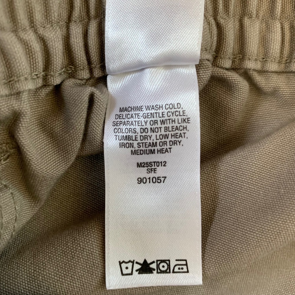 Cabela's Cargo Shorts Mens 44 Tan Cotton Elastic Waist Utility Pockets Outoor - Picture 11 of 11